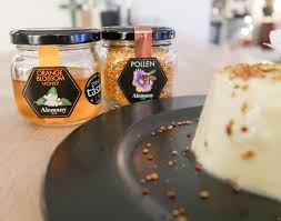 FENNEL POLLEN PANNACOTTA WITH ORANGE-BLOSSOM HONEY AND WHITE CHOCOLATE