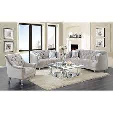 Saybridge living room furniture collection, created for macy's. Silver Orchid O Fredericks Grey 2 Piece Tufted Living Room Set On Sale Overstock 25860286
