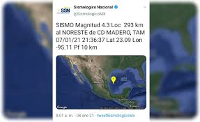 Temblor hoy méxico 2021 / hoy, nuevamente, se registró sismo en méxico | semanario. Ssn Reporta Sismo En Golfo De Mexico Frente Cd Madero Tamaulipas