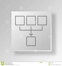 3d Organizational Chart Icon Business Concept Stock