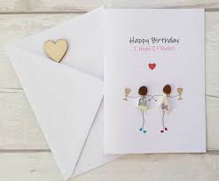 Beautiful Handmade Creative Handmade Birthday Card Ideas For Best Friend Handmade Best Friend Birthday Card Bff Pebble Art Card For Her Unique Funny Card Happy Birthday I Hope It Rocks Made To Order Birthday Cards For Friends Unique Birthday Cards Simple