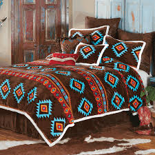 Buy complete coordinated items in santa fe themes for the bedroom and master bath, including comforters, accent pillow, drapes, valances, shower curtains and more. Turquoise Diamond Plush Bed Set Twin A Lone Star Western Decor Exclusive Bring Color And Comfo Luxury Bedding Master Bedroom Bedding Sets Western Bedding