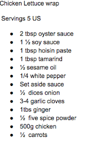 How many pounds of tomato sauce in 1/2 us tablespoon? Chicken Lettuce Wrap Servings 5 Us 2 Tbsp Oyster Chegg Com