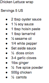 1.3.17 will cut back a bit on the soy sauce in the future. Chicken Lettuce Wrap Servings 5 Us 2 Tbsp Oyster Chegg Com