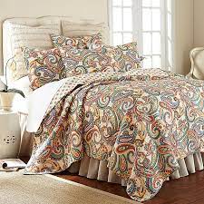 This bedding showcases a blend of rich jewel tones and bold paisley pattern on a soft velvet ground. Levtex Home Alyssa Paisley Bedding Collection Bed Bath Beyond