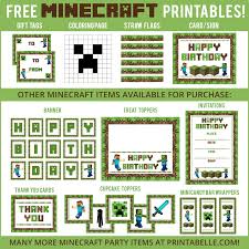These minecraft party printables are completely free and many are editable to get a personalized party. Minecraft Party Printable Downloads Minecraft Party Printables Minecraft Party Minecraft Birthday