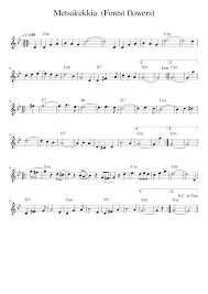 Maybe you would like to learn more about one of these? Metsakukkia Forest Flowers Sheet Music For Piano Solo Musescore Com