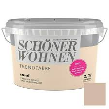 Su­per­weiß » bei amazon prüfen » bei ebay prüfen: Schoner Wohnen Farbe Wandfarbe Trendfarbe Sand 2 5 L Matt Konservierungsmittelfrei Bauhaus