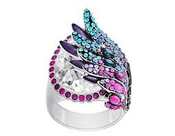 Anello botanical, giallo, placcato rodio. Catalogo Gioielli Swarovski Autunno Inverno 2017 2018 Foto Stylosophy