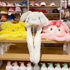 Sanrio Plush Hat Kawaii My Melody Cinnamoroll Cute Winter Sweet Beauty  Bunny Ears Up Plush Hat - Walmart.com