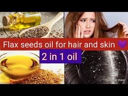 Mix flaxseeds with warm coconut oil and apply on hair starting from the root to the tip. Flaxseed Oil For Fast Hair Growth Flax Seeds à¤…à¤²à¤¸ Benefits For Skin Flaxseedsgel Youtube