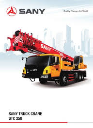 Sany Truck Crane Stc 250 Sany Pdf Catalogs Technical
