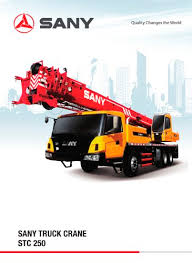 sany truck crane stc 250 sany pdf catalogs technical