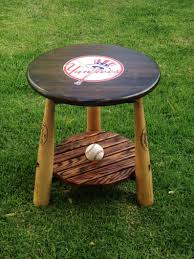 Baseball Side Table Baseball Furniture Baseball Gift Etsy In 2020 Baseball Furniture Baseball Table Baseball Themed Bedroom