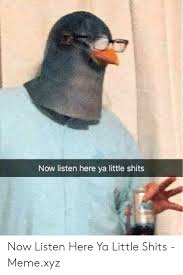 Maybe you would like to learn more about one of these? Now Listen Here Ya Little Shits Now Listen Here Ya Little Shits Memexyz Meme On Me Me