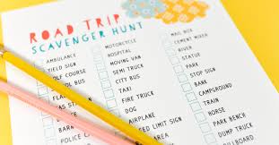 This list is sure to have you looking at ordinary things around your house in a whole new way! Road Trip Game Scavenger Hunt Hey Let S Make Stuff