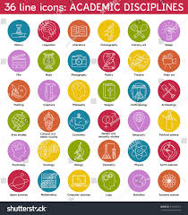 Immagine Vettoriale A Tema Set Academic Disciplines Icons