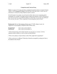 Some teachers choose to incorporate it as part of the final draft grade (for example, 15% of the. Rough Draft Comparison Contrast Essay