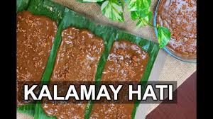 Kalamay Hati With Macapuno Masarap Na Kakanin Ngayong Pasko Youtube Filipino Desserts Filipino Dessert Recipes Glutinous Rice Flour