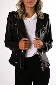 Minimalist Biker 2 Black Silver Pebbled Black Jackets Biker