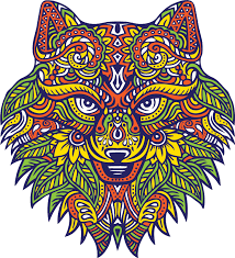 Mandala kleurplaat dieren sommige 6 mandala kleurplaten. Muursticker Wilde Dieren Mandala Wolf Tenstickers