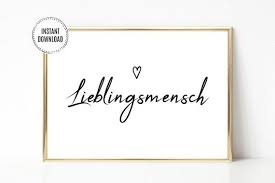 Kunstdruck Lieblingsmensch Typografie Print Druck Poster Wall Art Sprucheposter Wandbild Schwarz Weiss Zitat Wanddeko Geschenk Art Prints Typography Prints Poster Wall Art