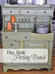 How To Turn A Dry Sink Into A Potting Bench Potting Bench Dry Sink Repurposed Furniture