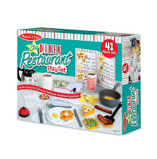 Melissa Doug Star Diner Restaurant Play Set House 41 Piece Diner Restaurant Play Food Restaurant