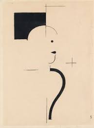 Oskar Schlemmer Three Profiles Between The Vertical And The Diagonal