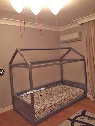 montessori ev yatak 100x200 gri yanlar kapali yatak montessori ranzalar