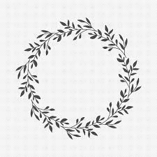 Floral Laurel Wreath Svg Files Flower Border Svg Circle Etsy In 2020 Wreath Drawing Floral Wreaths Illustration Circle Tattoos