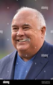 San Diego Padres executive chairman Ron Fowler smiles before the baseball  game against the St. Louis Cardinals Friday, June 28, 2019, in San Diego.  (AP Photo/Orlando Ramirez Stock Photo