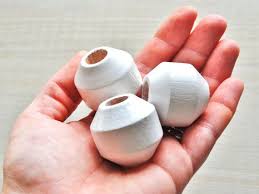 Large Wooden White Beads Extra Large Wood Macrame Beads Etsy White Beads Wooden Beads Large Hole Beads