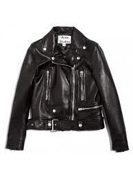 Acne Studios Black Mock Light Moto Jacket Leather Jackets Women Acne Studios Jacket Black Moto Jacket