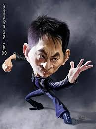 Caricatura De Jet Li Celebrity Caricatures Caricature Funny Caricatures