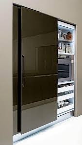 Fridge With Sliding Door Glass Door Pref Modern Kitchen Cabinet Design Kitchen Cabinet Design Modern Kitchen Cabinets