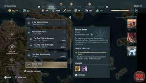 The pictures above show which map you have to use and the location of that place on the world map. Ac Odyssey Sacred Vows Quest Makedonian Bracelet Location
