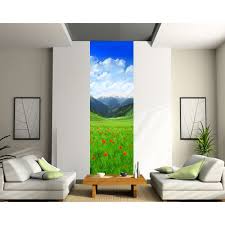 Les papiers peints trompe loeil vous permettront de creer une ambiance de caractere en jouant sur les matieres et les effets visuels. Sticker Mural Paysage Geant Palmiers