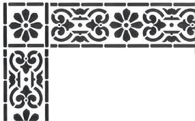 Black And White Wall Stencil Designs Classical Border Corner Stencil Floor Stencils Patterns Stencils Wall Stencils