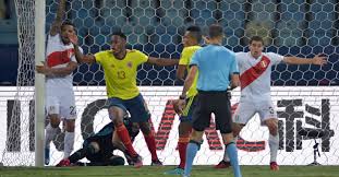 Peru, led by forward andre carrillo, faces colombia, led by midfielder juan cuadrado, in the third place game of the 2021 copa america at the estádio olímpico pedro ludovico teixeira in goiania. Mina Own Goal Helps Peru To 2 1 Copa America Win Over Colombia
