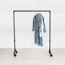 Clothes Rack Rolling Clothing Rack Garment Rack Clothing Etsy In 2020 Clothing Rack Garment Racks Rolling Clothes Rack