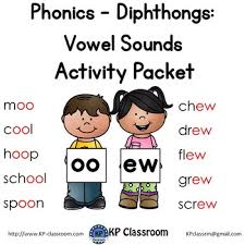 This phonics practice pack supports level 2 fundations in unit 15 the sounds of oo ou ue and ew gre phonics practice phonics teaching kindergarten writing. Diphthong Oo Ew Vowel Sounds Activity Packet And Worksheets By Kp Classroom