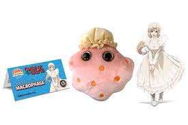 Cells At Work Macrophage Plush Doll Giant Microbes Plush Microbes Anime