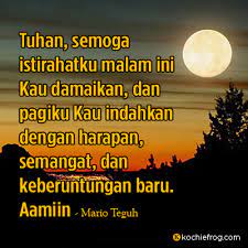 Kata Kata Doa Malam Hari Sebelum Tidur