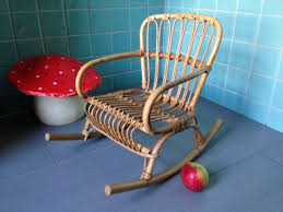 vtg toddler rocking chair rattan bamboo mid century etsy toddler rocking chair rocking chair kids rocking chair