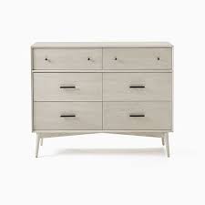 Homecho 4 drawer chest, dresser with drawers, wood storage cabinet with cutout handle, accent tall nightstand for bedroom, living room, entry, white. Mid Century 6 Drawer Dresser