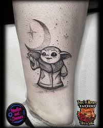 40 Adorable Baby Yoda Tattoos Star Wars Tattoo Sleeve Mandalorian Tattoo Star Wars Tattoo