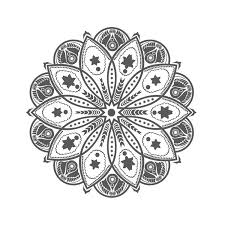 Horizontal closeup photo with top view. Coloring Rocks Radial Design Mandala Art Coloring Pages Pattern Coloring Pages