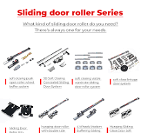 Soft Closing Heavy Duty Wardrobe Wooden Sliding Glass Door Damper Hardware  Hanging Bearing Roller Wheel System Mechanism Rail