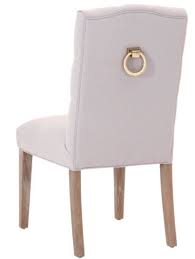 Granada Dining Chair Gray Gold Ring Hardware Dining Chairs Leather Side Chair Chair